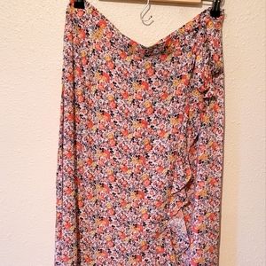 Tie Wrap Skirt, Rachel Zoe, Medium, Pink Floral